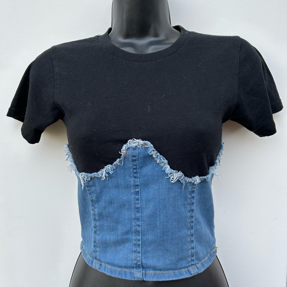 MIX MATCH denim corset